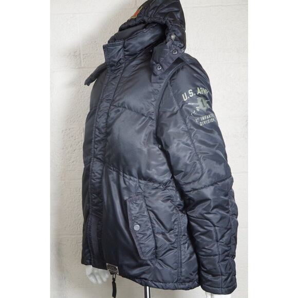 US Army 1st Infantry Division The Big Red 1 RARE Black Jacket/Coat Men's Size M - Picture 8 of 12